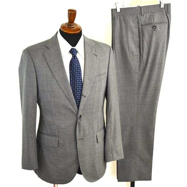 Jプレス 段返り 3つボタン シングルスーツ M AB5 ダークグレー ストライプ 袖口3つ釦 J....