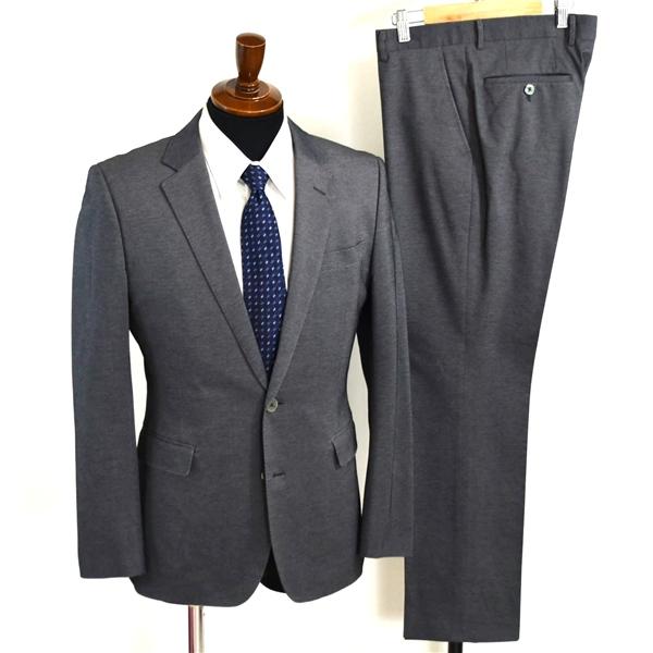 BEAMS HEART 2つボタン シングルスーツ M A6 ダークグレー ノータック 袖口4つ釦 ...