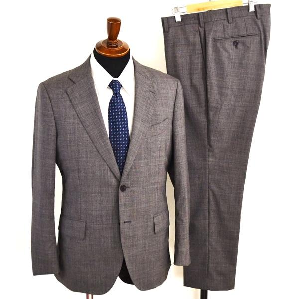 マッキントッシュ LONDON 2つボタン シングルスーツ M A6 ダークグレー グレンチェック ...