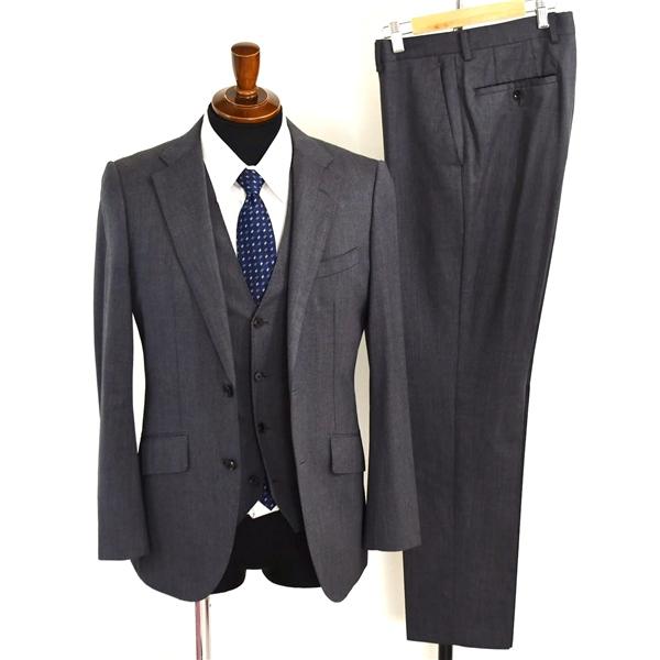 キャサリン ハムネット LONDON ３ピース 2つボタン シングルスーツ M Y5 ダークグレー ...