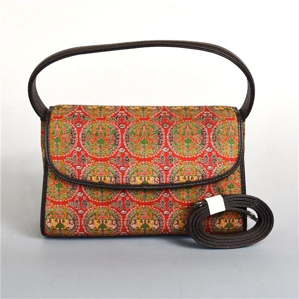 龍村美術織物 経錦 円文白虎朱雀錦 着物 和装バッグ 利休バッグ お茶席 結婚式 入学式 卒業式 ハ...