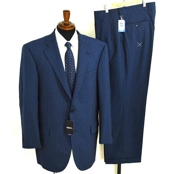 新品同様 未使用品 タグ付き リーガル 2パンツ 2つボタン シングルスーツ XXL E7 ダークネ...