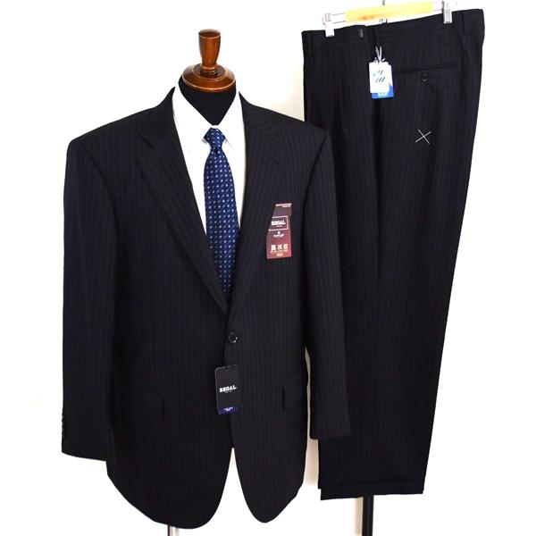 新品同様 未使用品 タグ付き リーガル 2パンツ 2つボタン シングルスーツ XXL E7 ブラック...