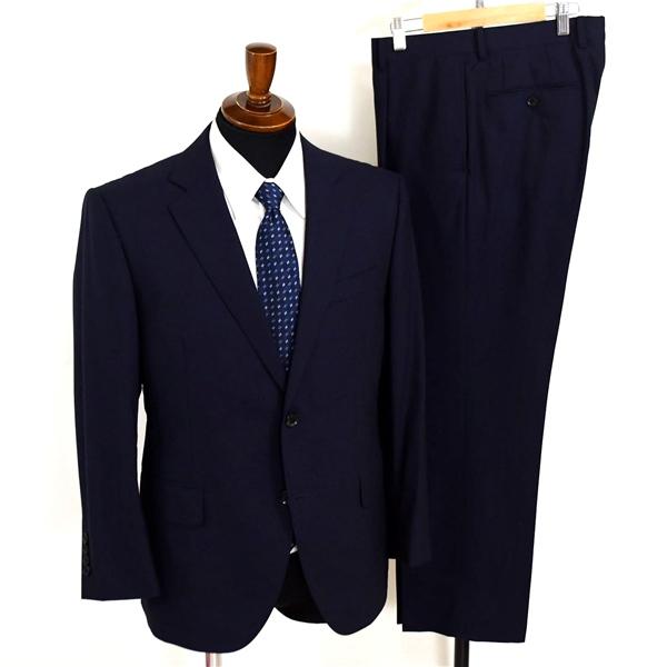 DAKS LONDON 伊製 エルメネジルドゼニア生地 2つボタン シングルスーツ M AB4 ダー...