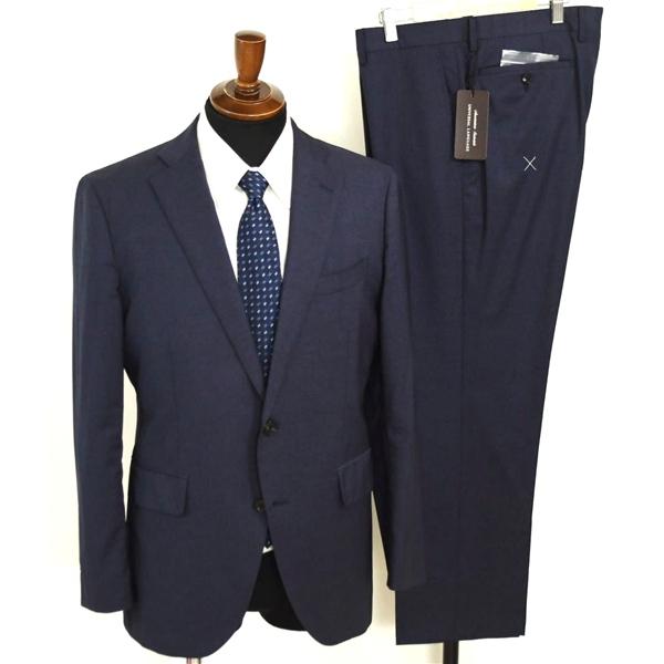 ユニバーサルランゲージ 伊勢 REDA生地 2つボタン シングルスーツ M AB5 ダークネイビー ...