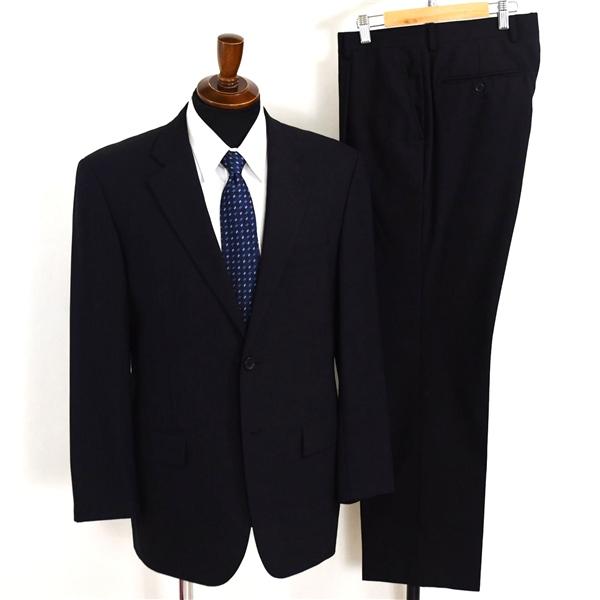 ダーバン 2つボタン シングルスーツ M AB5 ブラック ストライプ 袖口3つ釦 開き見せ L41...