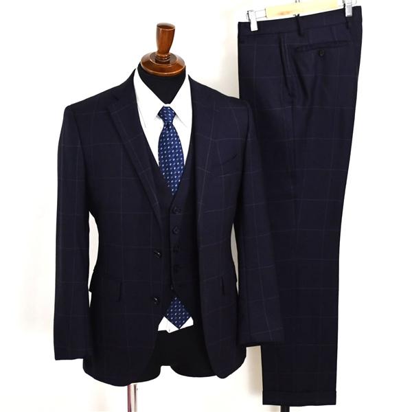 blazer's bank.com スーツカンパニー 3ピース 2つボタン シングルスーツ M A5...