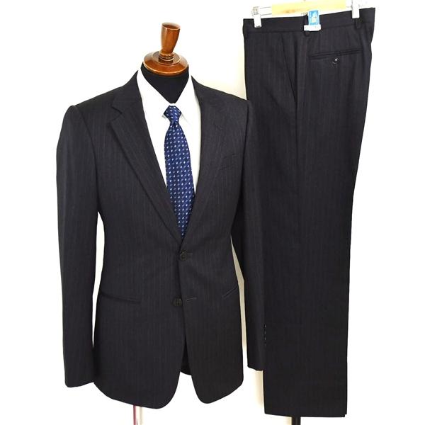 アルマーニ コレッツォーニ 2つボタン シングルスーツ M YA6 ダークグレー ストライプ ノータ...