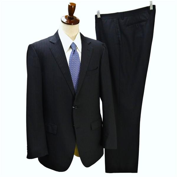 オリヒカ 2つボタン シングルスーツ AB8 XL ダークグレー 暗灰色 ストライプ ノータック ス...