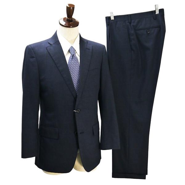 ニューヨーカー 2パンツ 2つボタン シングルスーツ A5 M ダークネイビー ストライプ ワンタッ...