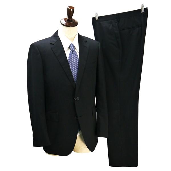 P.S.FA 2つボタン シングルスーツ 袖口4つボタン A6 M ダークグレー ストライプ ノータ...