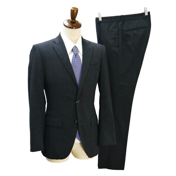 麻布テーラー WORLD TRAVELER 2つボタン シングルスーツ Y7 L ダークグレー 暗灰...