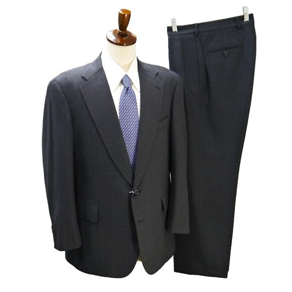 ニューヨーカー 2つボタン シングルスーツ 袖口4つボタン AB6 L ダークグレー 暗灰色 ツータ...