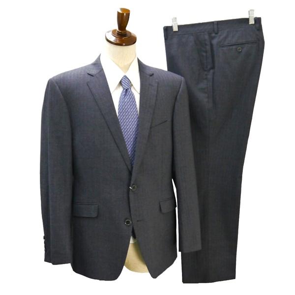 PASHU 2つボタン シングルスーツ 袖口4つボタン BE6 XL ダークグレー ストライプ ノー...