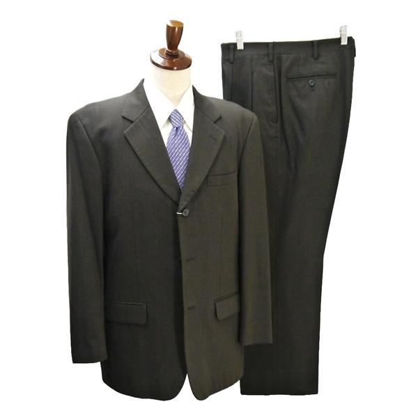 AVAUNT 3つボタン シングルスーツ 袖口4つボタン AB8 XL ダークブラウン 濃茶色 スト...