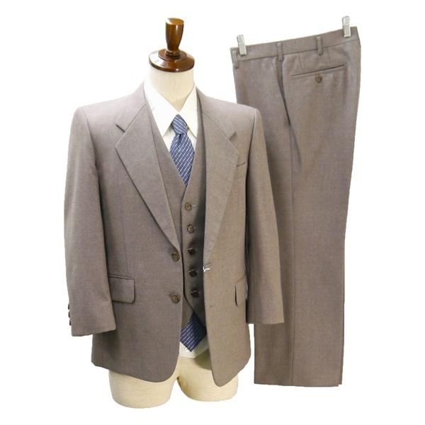 George Beckerman 3ピース 2つボタン シングルスーツ 袖口3つボタン A3 S ブ...