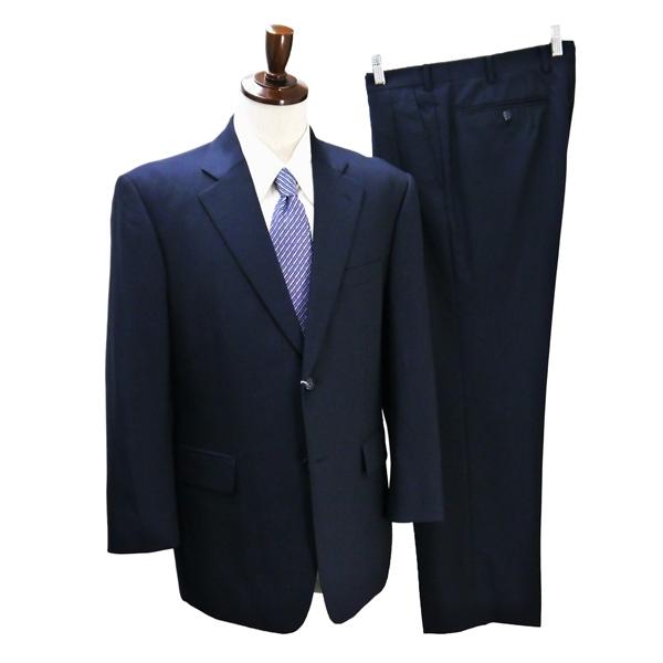 Clayton DORMEUIL 2つボタン シングルスーツ 袖口3つボタン BB4 M ダークネイ...