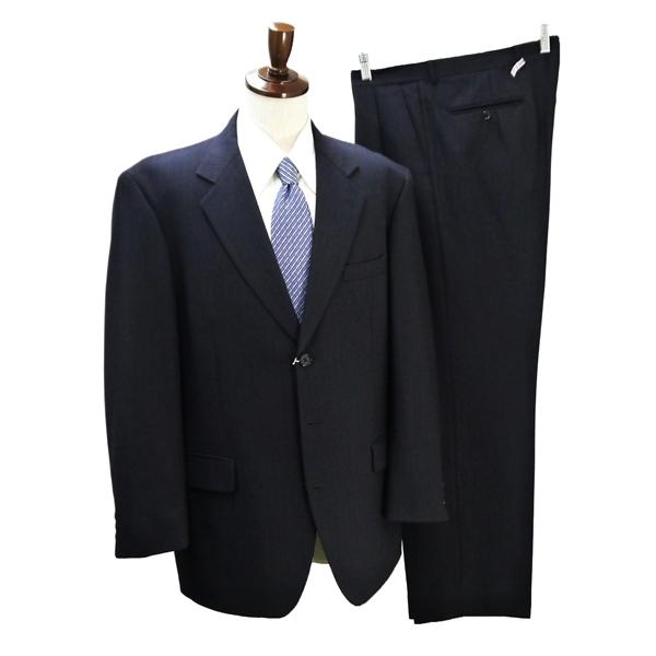 DOMAIN Attitude 3つボタン シングルスーツ AB7 L ダークネイビー 濃紺色 スト...