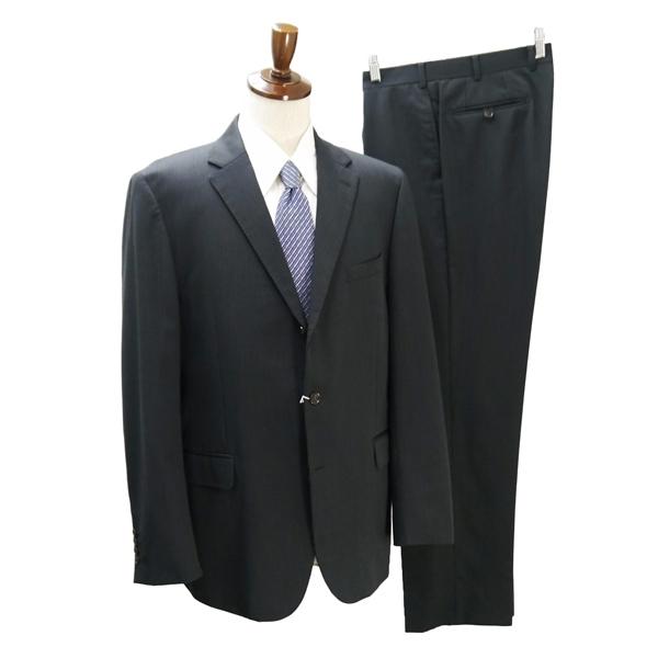 ポールスチュアート 段返り 3つボタン シングルスーツ A9 XL ダークグレー ストライプ 春秋冬...