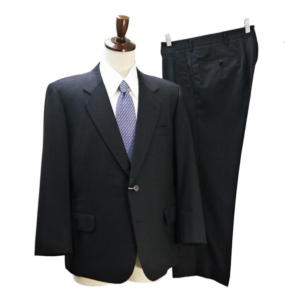 CUSTOM TAILOR Sato Scabal 2つボタン シングルスーツ BB4 M ダークグ...