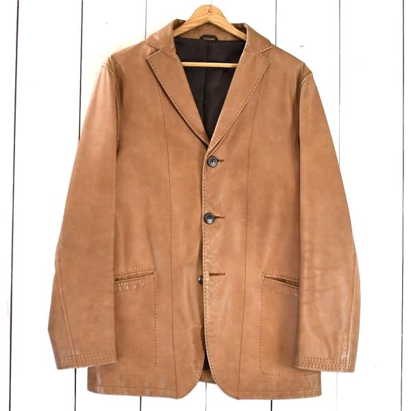 ユナイテッドアローズ UNITED ARROWS BLUE LABEL 3つボタン シングル レザー...