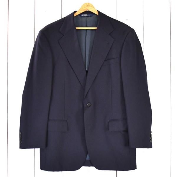 ラルフローレン Polo 2つボタン シングル ジャケット A6 / L ダークネイビー 袖口4つ釦...