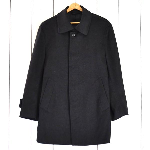 美品 ダーバン D'URBAN カシミヤ100％ 比翼仕立て 5つボタン シングル ハーフコート M...