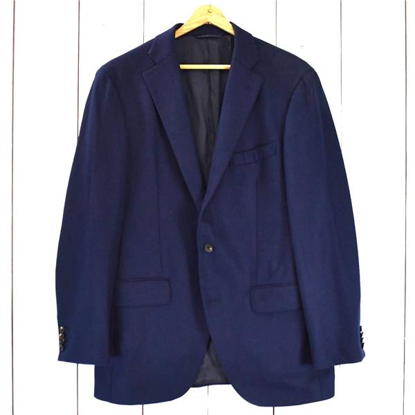 ユニバーサルランゲージ 伊製生地 カシミヤ混 2つボタン シングル ジャケット 50-6Drop /...