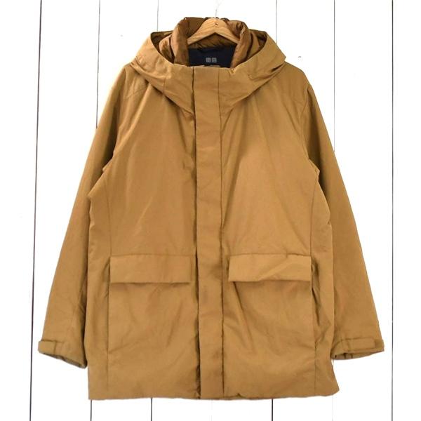 ユニクロ UNIQLO 比翼仕立て フルジップアップ フード付 ハイブリッドダウン ジャケット XL...