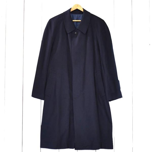 FUJII 伊製ロロピアーナ生地 カシミヤ100％ 比翼仕立て 4つボタンシングル ステンカラーコー...