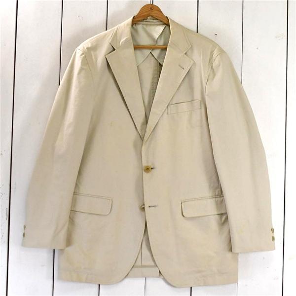 Jプレス J.PRESS 3つボタン シングル 段返り コットン ジャケット L ベージュ 袖口2つ...