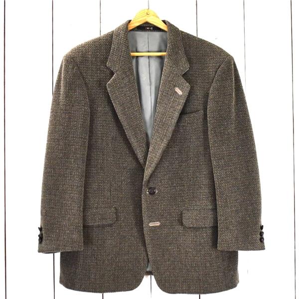 ダックス DAKS 2つボタン シングル ジャケット 94ABL4 / M カーキブラウン チェック...
