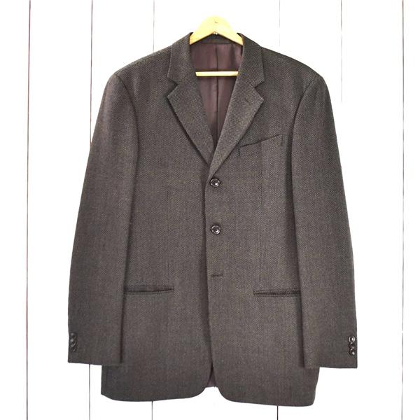 アルマーニコレッツォーニ ARMANI 3つボタン シングル ジャケット 46R / L ダークグレ...