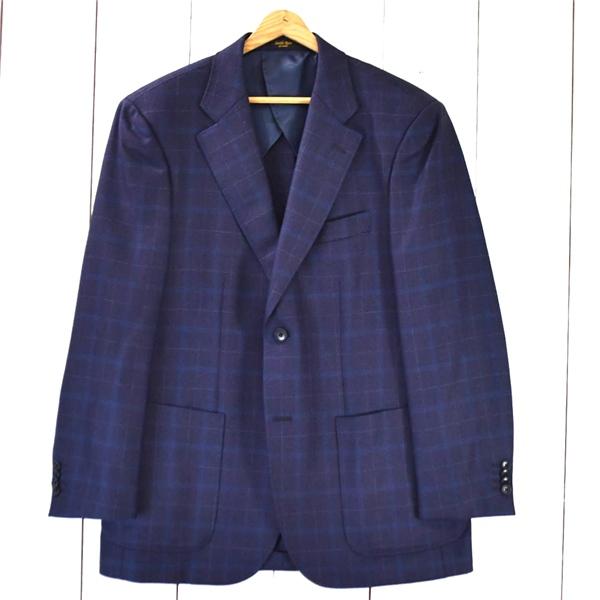 美品 サビルロウ Savile Row ドーメル生地 2つボタン シングル ジャケット 96-AB5...