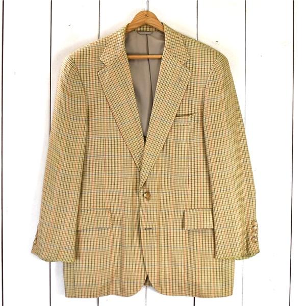 NEWYORKER 英国製生地 麻リネン100％ 2つボタン シングル ジャケット AB4 / S ...