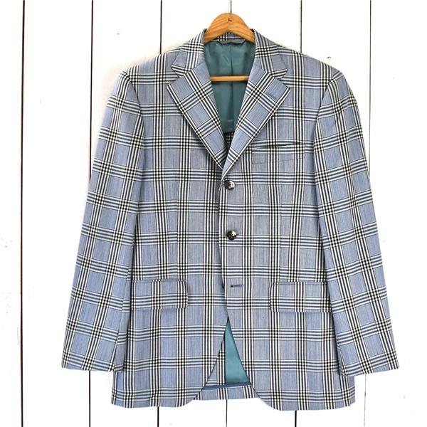 麻布テーラー azabu tailor 伊製カノニコ生地 3つボタン シングル ジャケット 044A...