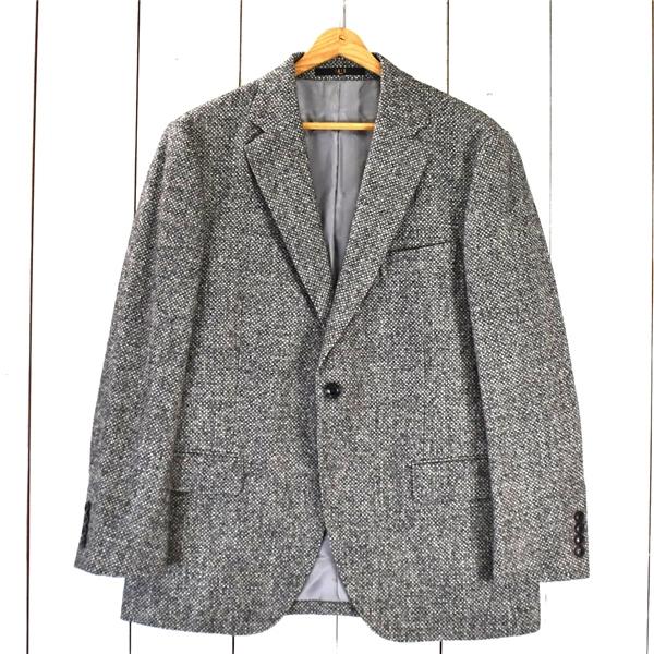 ダックス DAKS アルパカ混 2つボタン シングル ジャケット AB5 / L グレー バーズアイ...