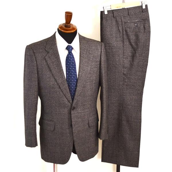 St.Jones 2パンツ 2つボタン シングルスーツ M YA5 ダークグレー グレンチェック ノ...