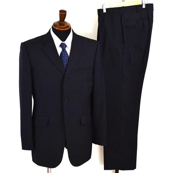 タケオキクチ 3つボタン シングルスーツ L Y7 ダークグレー ワンタック 袖口4つ釦 開き見せ ...