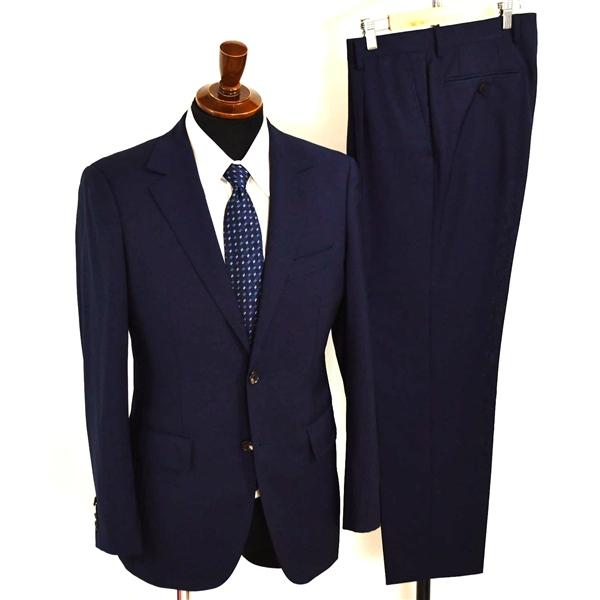 ONLY PREMIO 伊製 ロロピアーナ生地 2つボタン シングルスーツ S Y5 ダークネイビー...