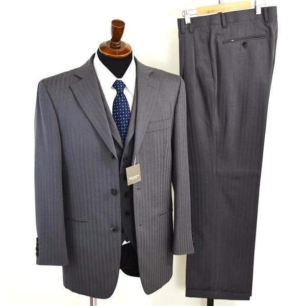 新品同様 MEN'S TENORAS 3ピース 3つボタン シングルスーツ M A5 ライトグレー ...