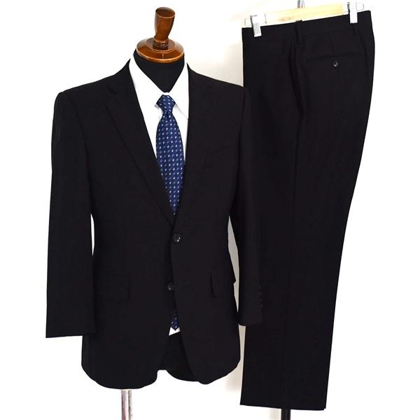 パーソンズ フォーメン 2つボタン シングルスーツ S YA4 ブラック 黒 ノータック ブラックス...