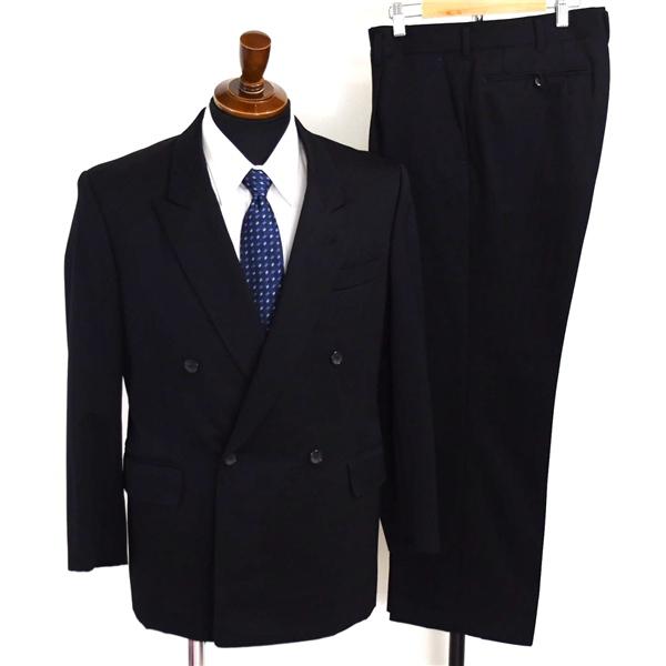 Miyasaka ueda 4つボタン ダブルスーツ M AB4 ブラック ワンタック 開き見せ ア...