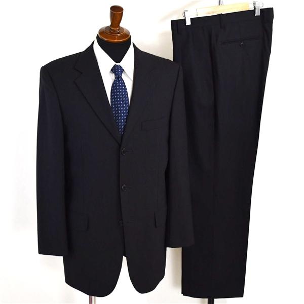 リーガル 2パンツ 3つボタン シングルスーツ L A7 ダークグレー 袖口4つ釦 開き見せ BS0...