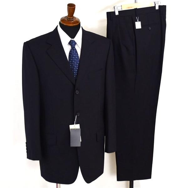 新品 未使用品 PASHU NERO 3つボタン シングルスーツ L A7 ダークネイビー 袖口4つ...