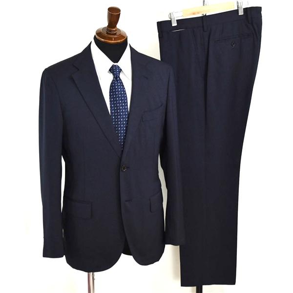 マッキントッシュ フィロソフィー 2つボタン シングルスーツ L YA7 ダークネイビー ノータック...