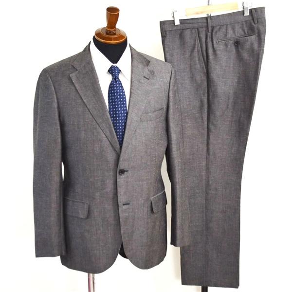 マッキントッシュ フィロソフィー 2つボタン シングルスーツ L YA7 ダークグレー 杢 ノータッ...