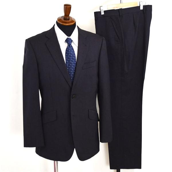 ポールスミス LONDON 2つボタン シングルスーツ L YA7 ダークグレー ノータック 袖口4...