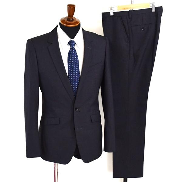 美品 スーツセレクト 2つボタン シングルスーツ M Y6 ダークグレー ノータック 開き見せ BL...