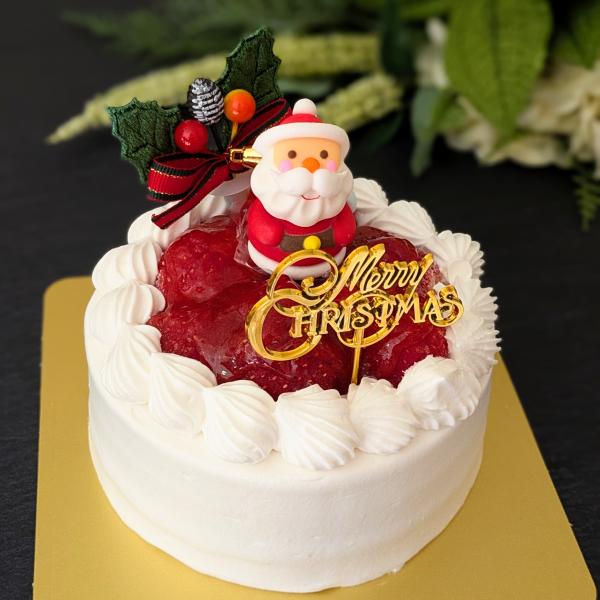 卵 乳製品 小麦 ナッツ類不使用 4号 クリスマス デコレーション ホール ケーキ  管理栄養士監修...